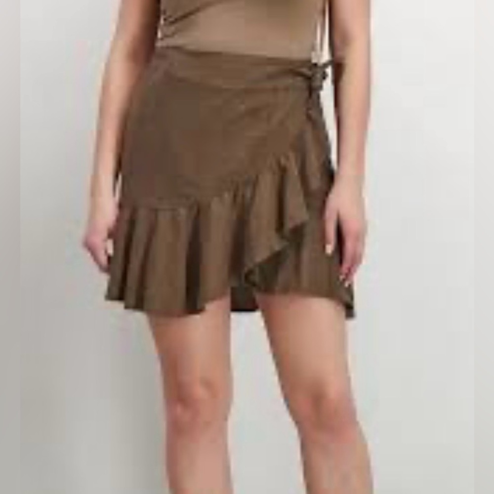 Free People Ruffle My Feathers Mini Skirt